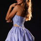 Unique Homecoming Dress Square Applique Bowknot A-Line Back to School Outfits Party Dress D7781