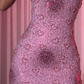 Unique Homecoming Dress Spaghetti Strap Beading Hugging Heart Back to School Outfits Party Dress D7818