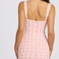 Unique Homecoming Dress Square Flower Beading Hugging Back to School Outfits Party Dress D7819