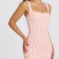 Unique Homecoming Dress Square Flower Beading Hugging Back to School Outfits Party Dress D7819