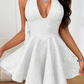 Fashionable Homecoming Dress Halter Bowknot A-Line Back to School Outfits Party Dress D7860