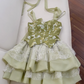 New Fashion Green Appliqued A-line Tiered Party Dresses Homecoming Dresses, D1353