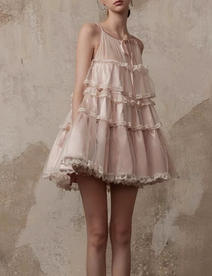 New Fashion Champagne A-line Tulle Short Party Dress Homecoming Dresses D1450