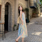 Vintage Floral Spaghetti Strap Design Elegant Beach Holiday Sleeveless Summer Dress D1729
