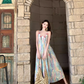 Vintage Floral Spaghetti Strap Design Elegant Beach Holiday Sleeveless Summer Dress D1729