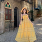 Vintage Yellow Bohemian Style Design Elegant Beach Holiday A-Line Sleeveless Halter Dress Summer Dress Party Dress D1727