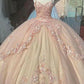Retro Pink Sweetheart Appliqued 3D Flower A-Line Tulle 18 Birthday Quinceanera Dresses Evening Ball Gowns D1603