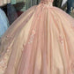 Retro Pink Sweetheart Appliqued 3D Flower A-Line Tulle 18 Birthday Quinceanera Dresses Evening Ball Gowns D1603