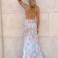 Vintage Colorful Applique Spaghetti Strap Floral Design Elegant Bridesmaid Dress Evening Dress Prom Dress D1594