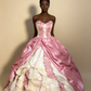 Retro Teal Sweetheart A-Line Satin Quinceanera Dress Birthday Ball Gown, D839