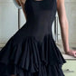 Stunning Homecoming Dress Spaghetti Strap Flower Cascade A-Line Back to School Outfits Party Dress D7933