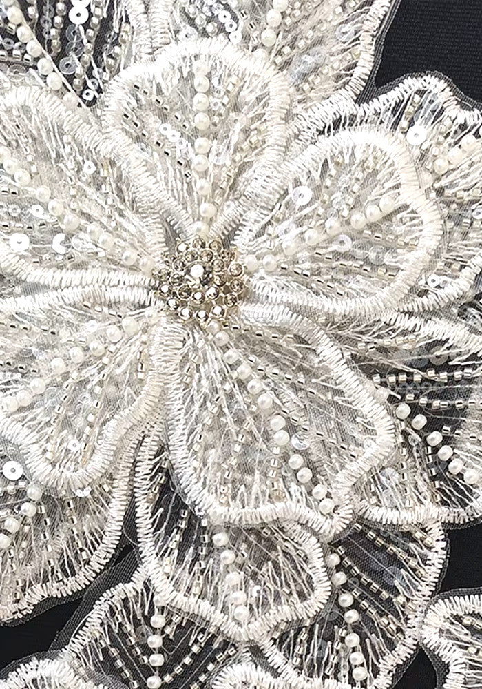 Stunning Homecoming Dress Strapless Lace Bead Sequins Flower Back to School Outfits Party Dress D7908