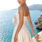 Stunning Homecoming Dress Strapless A-Line Pleated Back to School Outfits Party Dress D7913