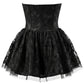 Stunning Homecoming Dress strapless Lace A-Line Back to School Outfits Party Dress D7904