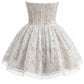 Stunning Homecoming Dress strapless Lace A-Line Back to School Outfits Party Dress D7904