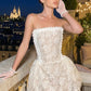 Stunning Homecoming Dress strapless Lace A-Line Back to School Outfits Party Dress D7904