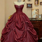 Atemberaubendes hellblaues Abendkleid aus plissiertem Tüll mit V-Ausschnitt, ideal für Quinceañera und Ball (Modell D4654)