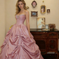 Atemberaubendes hellblaues Abendkleid aus plissiertem Tüll mit V-Ausschnitt, ideal für Quinceañera und Ball (Modell D4654)