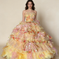 Stunning Prom Dress Strapless Pleated Tiered Quinceanera Dress Ball Gown Evening Dress       D4356