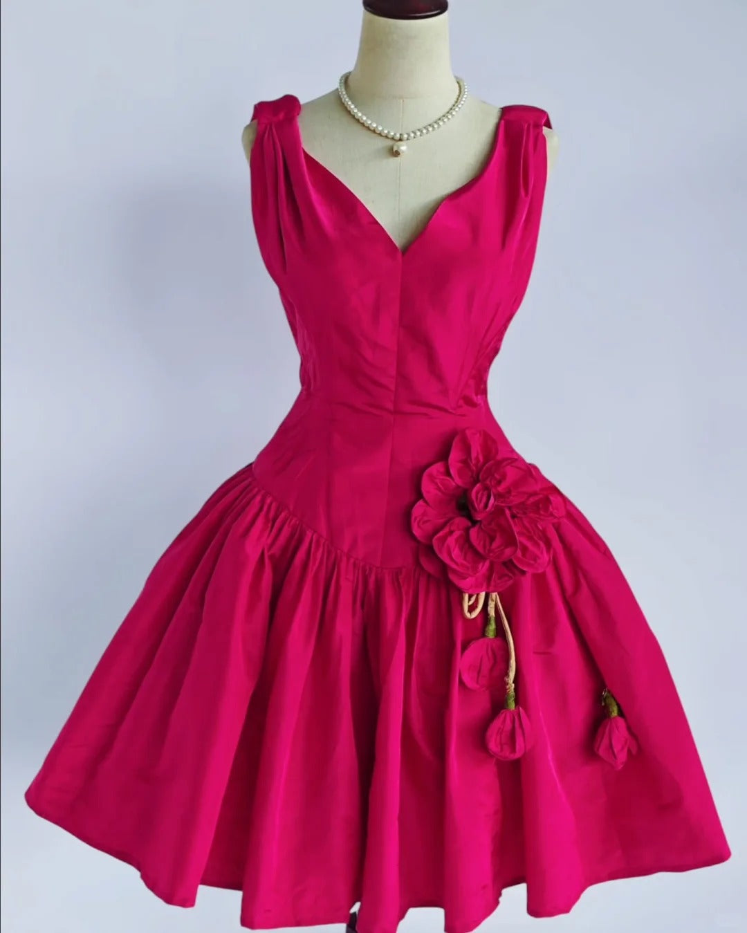 Chic Homecoming Dress V Neck Flower Dress Back to School Outfits Party Dress  D6407