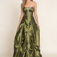 Vintage Beading Strapless A-Line Green Evening Ball Gown Birthday Gown MD7632