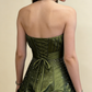 Vintage Beading Strapless A-Line Green Evening Ball Gown Birthday Gown MD7632