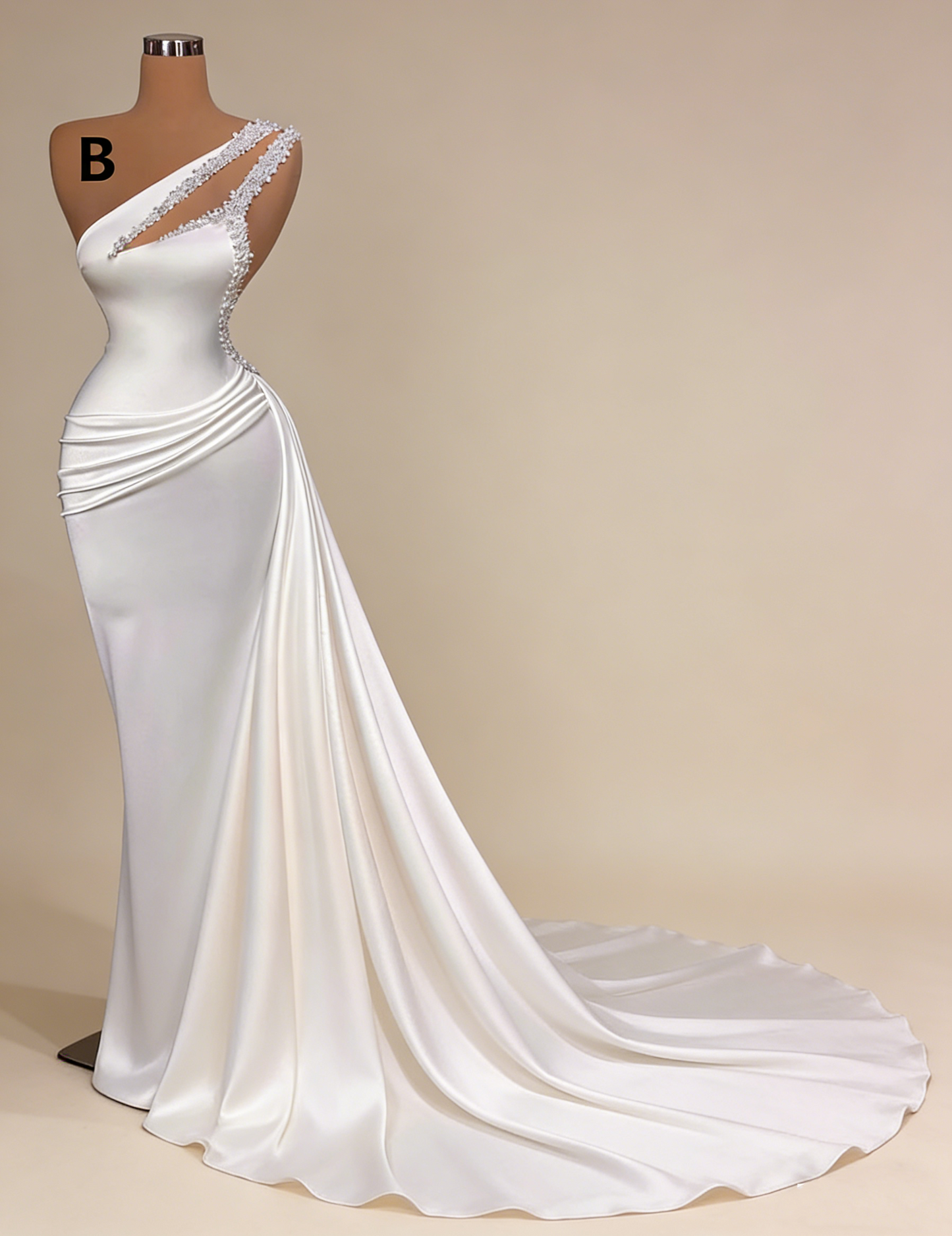 Vintage Spaghetti Strap Mermaid Wedding Dress Prom Dress ,MD6636