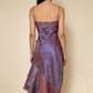 Vintage Spaghetti Straps Ruffles Sheath Long Prom Dress MD7284