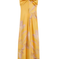 Yellow A-Line Halter Satin Long Party Dress Wedding Guest Dress, D187