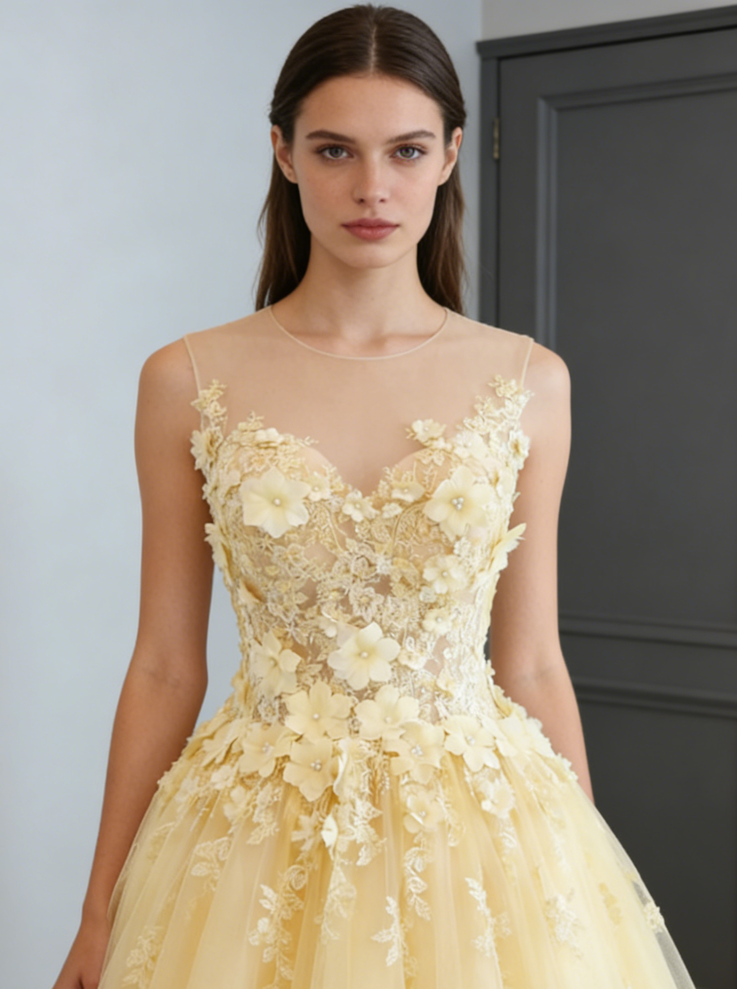 Yellow Prom Dresses,Long Prom Dress,A-line Evening Dress,Senior Prom D –  ModelDressy