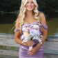 New Homecoming Dress Off the Shoulder Pleated Back to School Outfits Party Dress D6921