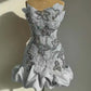 Chic Homecoming Dress Strapless Pleaed Beading Flower Rinestone Back to School Outfits Party Dress  D7400