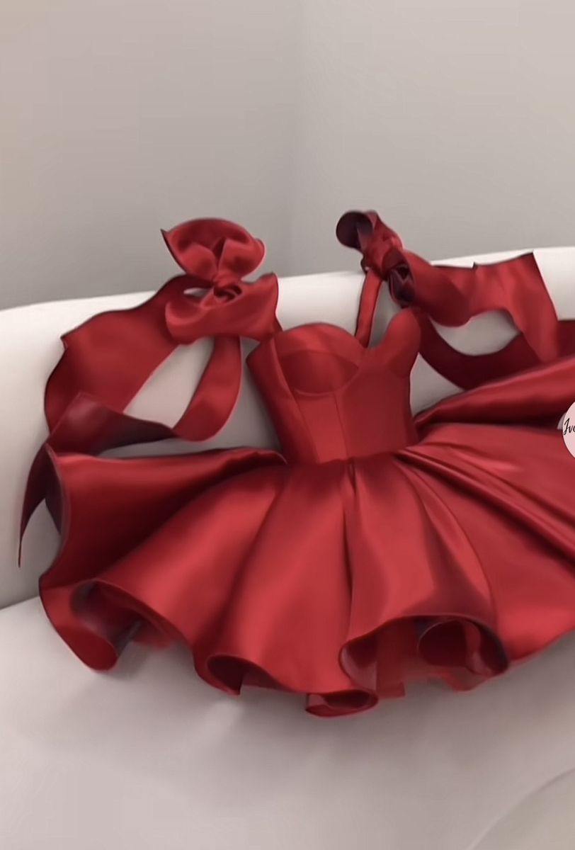 Stunning Homecoming Dress Red Sweetheart Bowknot Pleated Back to School Outfits Party Dress D6702