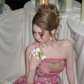 Vintage Pink Floral Strapless Mermaid Design Elegant Prom Dress Evening Dress D1715
