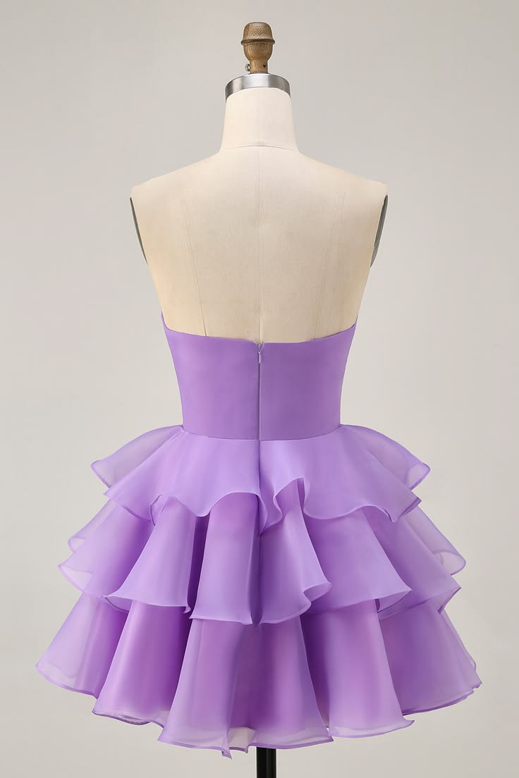 Beautiful Homecoming Dress V Neck Cascade Pleated Flower Back to School Outfits Party Dress D7226