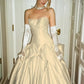 Elegant Wedding Dress Strapless Pleated Wedding Dress Prom Dress D7231