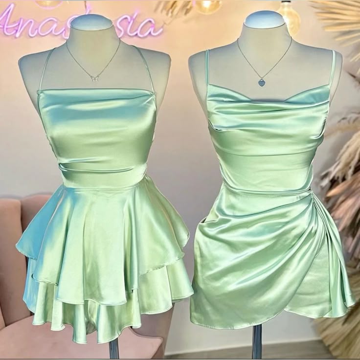 Stunning Homecoming Dress Spaghetti Strap Pleated Back to School Outfits Party Dress D6694