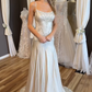 New Arrival Spaghetti Straps A-Line Beading Long Wedding Dress Bridal Dress, D775