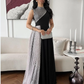 Black High Neck Sleeveless A-Line Long Formal Party Dress MD7488