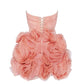 Unique Homecoming Dress Strapless Organza Flower Back to School Outfits Party Dress  D7728