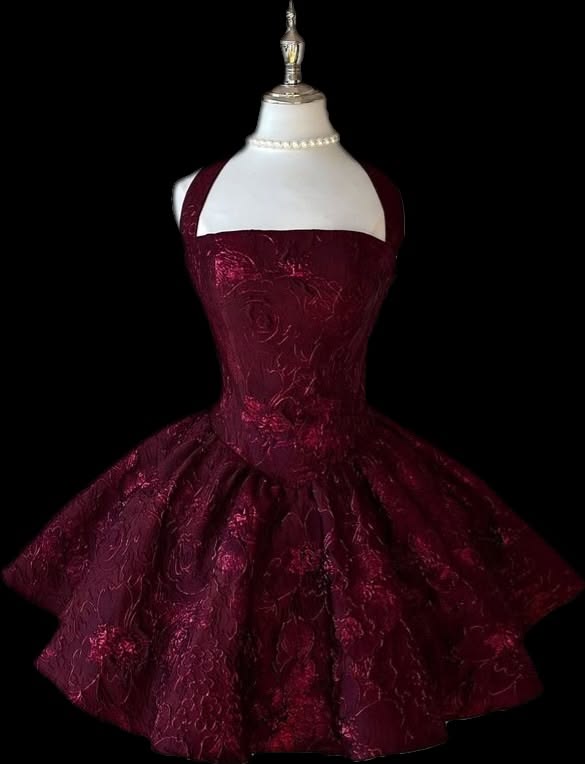 New Homecoming Dress Halter Back to School Outfits Party Dress D6691