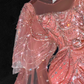 Gorgeous Shiny Orange Beaded Sequined Design Mermaid Prom Dress Evening Dress D1691