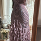 Vintage Purple Sparkling Strapless Design Elegant Chiffon Evening Dress Prom Dresses D1491