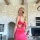 Stunning Homecoming Dress Square Bowknot Backless Back to School Outfits Party Dress D6850