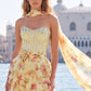 Unique Homecoming Dress Sweetheart Soutache Flower Beading Cascade Back to School Outfits Party Dress D7798