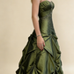 Vintage Beading Strapless A-Line Green Evening Ball Gown Birthday Gown MD7632