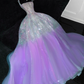 Gorgeous Purple Shiny Sequin Princess Dress Elegant A-Line Floor-length Evening Dress Prom Dresses D1661