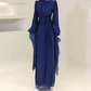 Modest Long Sleeves Sheath Chiffon Elegant Long Formal Party Dress, D783