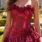 Fashionable Homecoming Dress Sweetheart Hi-Lo Flower Cascade Back to School Outfits Party Dress D7852