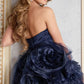 Unique Homecoming Dress Sweetheart Flower Pleated Cascade Back to School Outfits Party Dress D7761